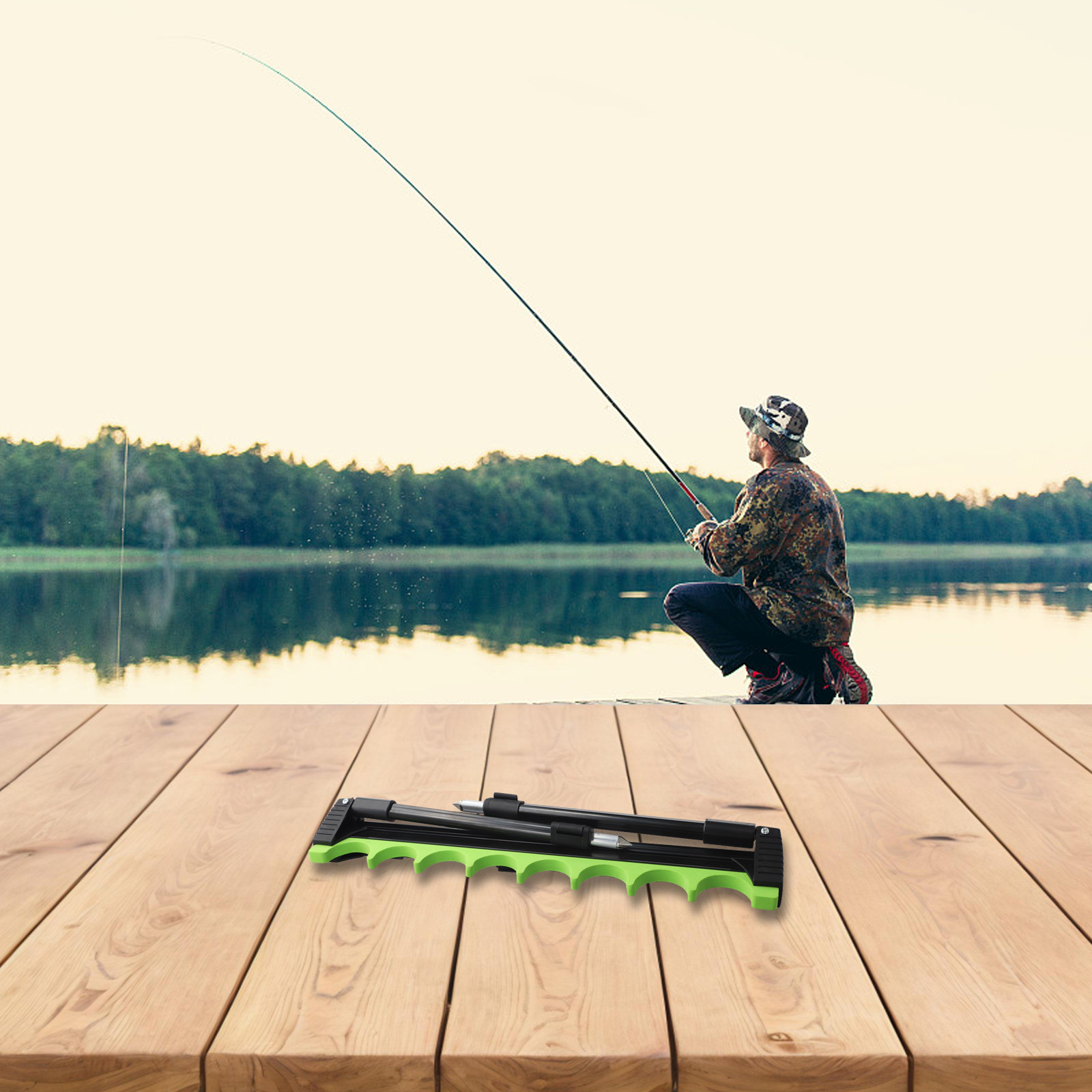 حامل صنارة صيد تلسكوبي بـ 4 أر - مراجعة Fishing Rod Telescopic وسعره