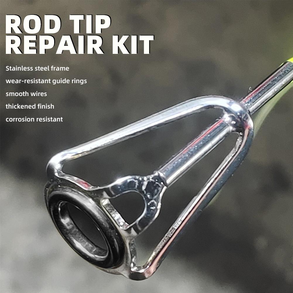 طقم إصلاح رؤوس صنارات الصيد 10 - مراجعة Fishing Rod Guide Replacement وسعره