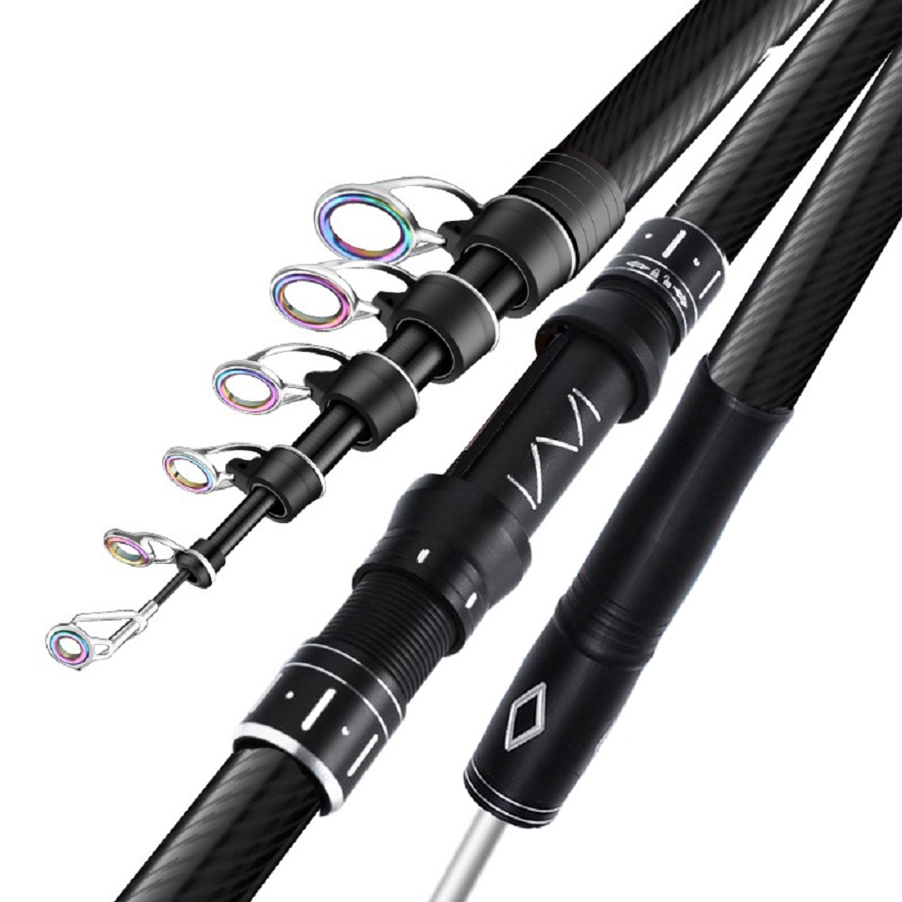 2.1-4.5 متر تلسكوبي تصفح قضيب  - مراجعة Fishing Rod Surf وسعره