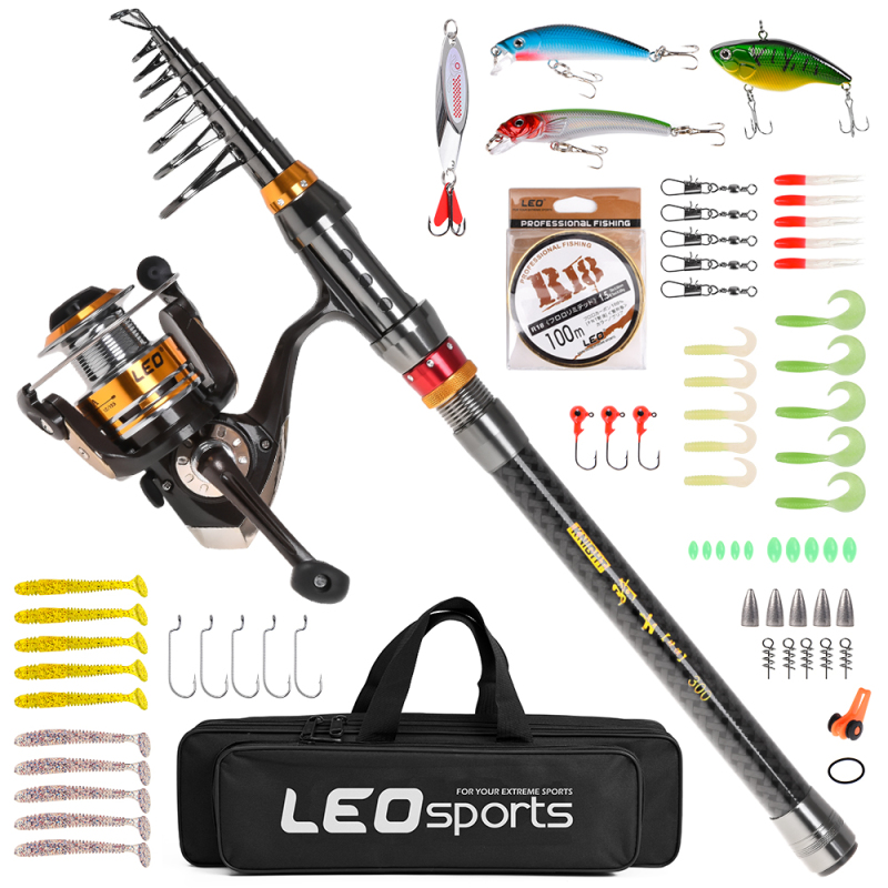 صنارة صيد تلسكوبية من ألياف ال - مراجعة Fishing Rod Carbon Fiber وسعره