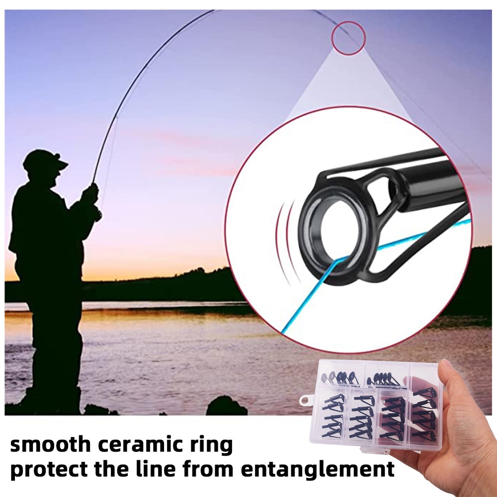 30 قطعة من أدوات إصلاح أطراف ص - مراجعة Fishing Rod Guide Replacement وسعره
