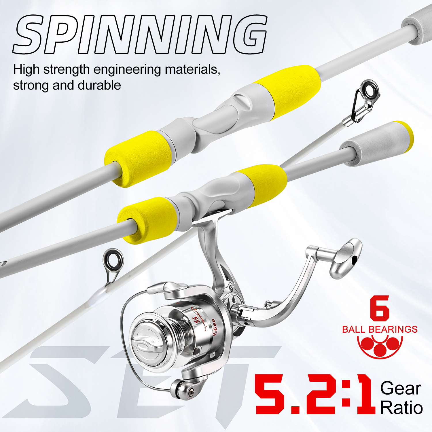Sougayilang 2 قسم الغزل الصيد  - مراجعة Fishing Rod Carbon Fiber وسعره